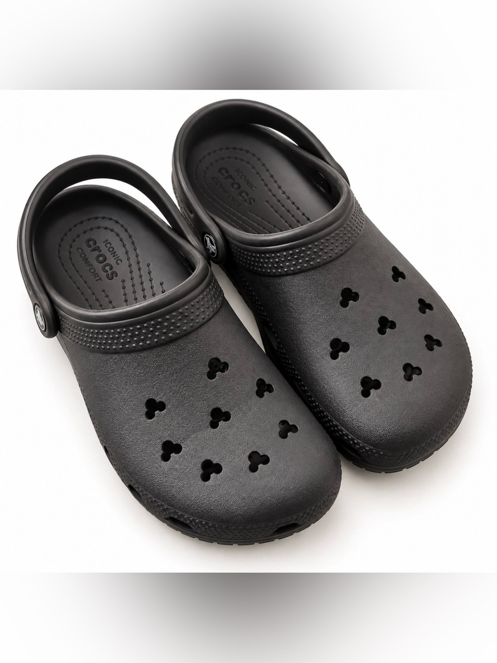 Disney Parks Mickey Mouse Icon Crocs Black Clogs M5 W7 Park Exclusive